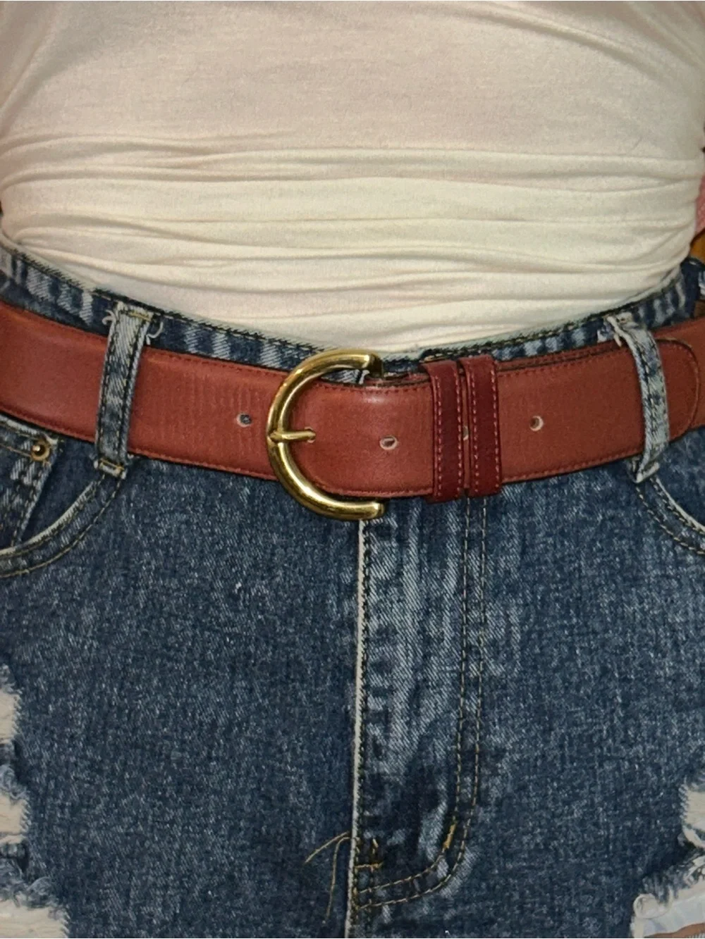 Vintage 1990s Coach Leather Belt (Style #8500) in the vibrant 